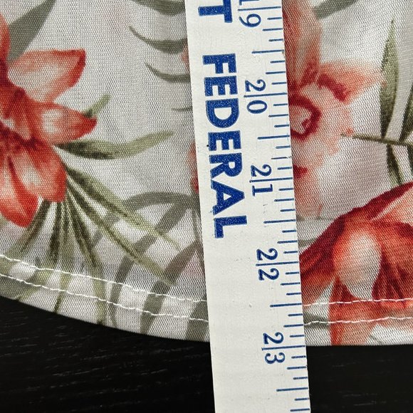 Siren Lily Maternity‎ Blouse Top Off Shoulder Floral Sheer Ruffled Neckline Sz M - Picture 11 of 15